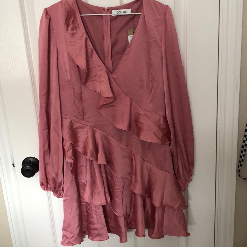 Pink ruffle dress